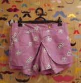 Short-Saia floral lilás